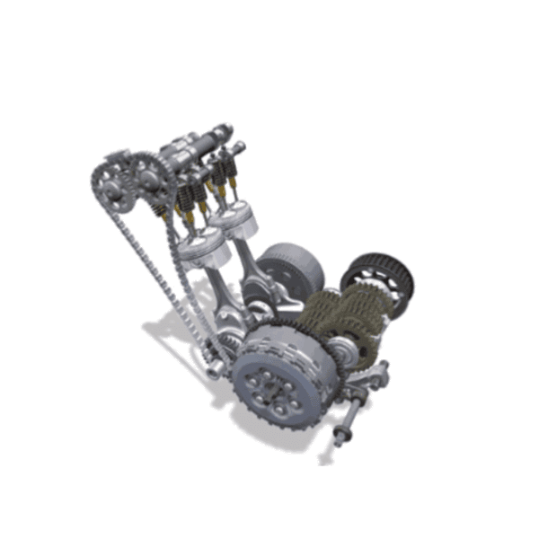 Tribofinition moteur bicylindre - Moto